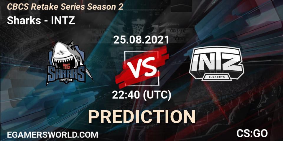 Prognose für das Spiel Sharks VS INTZ. 25.08.21. CS2 (CS:GO) - CBCS Retake Series Season 2