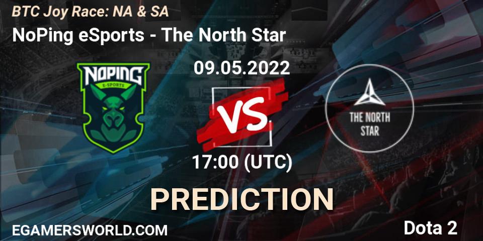 Prognose für das Spiel NoPing eSports VS The North Star. 09.05.2022 at 17:05. Dota 2 - BTC Joy Race: NA & SA