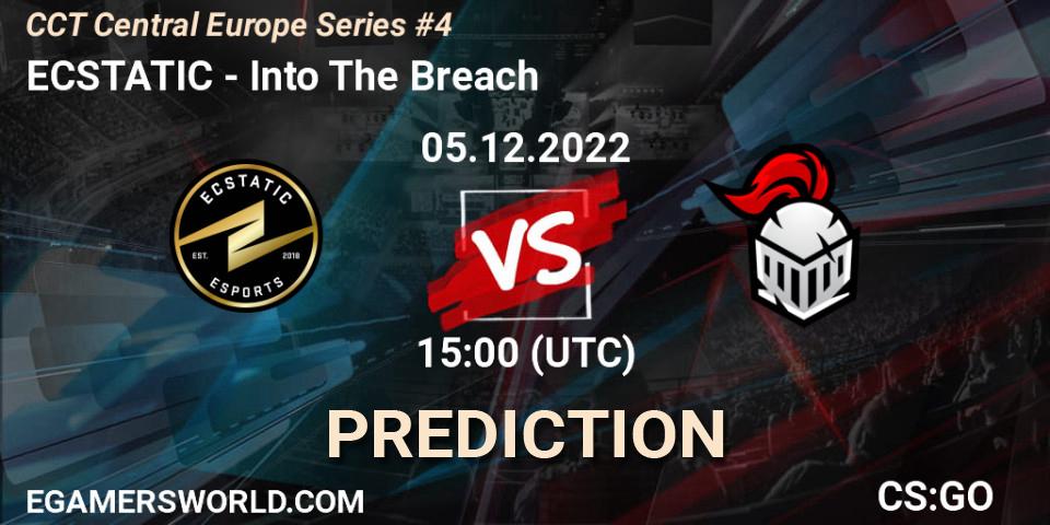 Prognose für das Spiel ECSTATIC VS Into The Breach. 05.12.2022 at 15:10. Counter-Strike (CS2) - CCT Central Europe Series #4