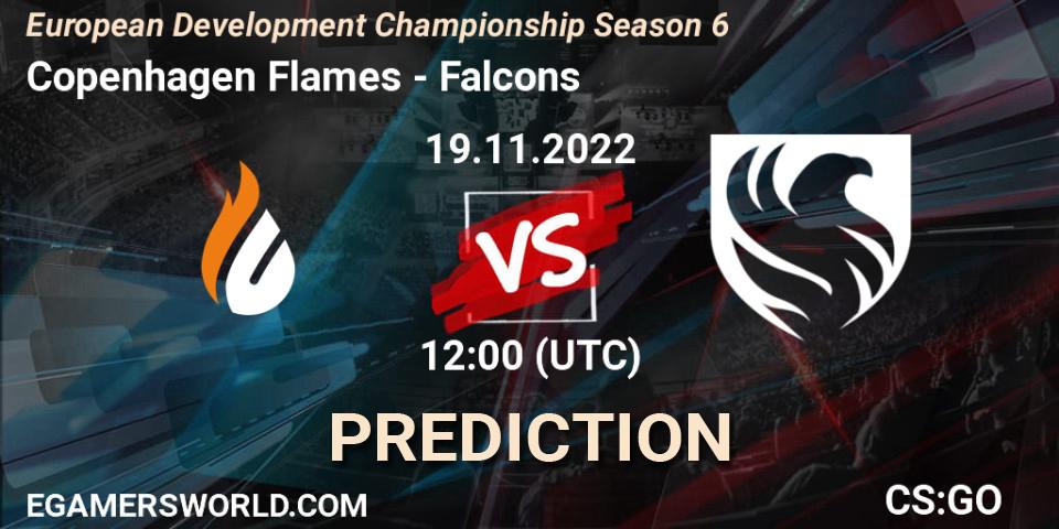 Prognose für das Spiel Copenhagen Flames VS Falcons. 19.11.2022 at 12:00. Counter-Strike (CS2) - European Development Championship Season 6