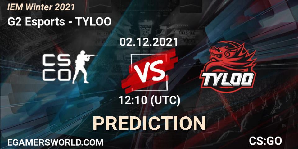 Prognose für das Spiel G2 Esports VS TYLOO. 02.12.21. CS2 (CS:GO) - IEM Winter 2021