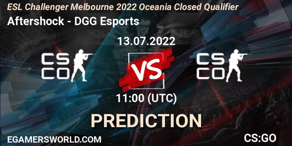 Prognose für das Spiel Aftershock VS DGG Esports. 13.07.22. CS2 (CS:GO) - ESL Challenger Melbourne 2022 Oceania Closed Qualifier