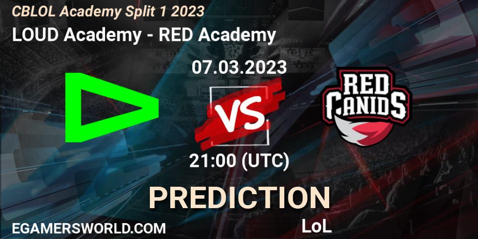 Prognose für das Spiel LOUD Academy VS RED Academy. 07.03.2023 at 21:00. LoL - CBLOL Academy Split 1 2023