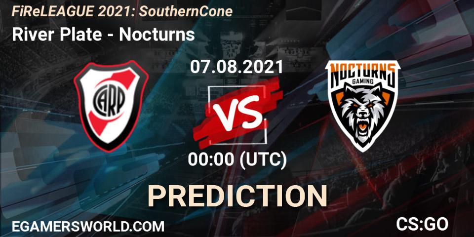 Prognose für das Spiel River Plate VS Nocturns. 06.08.21. CS2 (CS:GO) - FiReLEAGUE 2021: Southern Cone