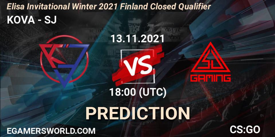 Prognose für das Spiel KOVA VS SJ. 13.11.21. CS2 (CS:GO) - Elisa Invitational Winter 2021 Finland Closed Qualifier
