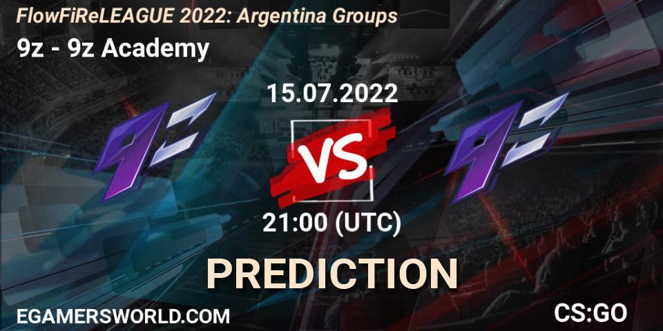 Prognose für das Spiel 9z VS 9z Academy. 15.07.22. CS2 (CS:GO) - FlowFiReLEAGUE 2022: Argentina Groups