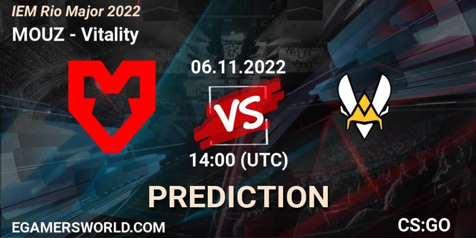 Prognose für das Spiel MOUZ VS Vitality. 06.11.22. CS2 (CS:GO) - IEM Rio Major 2022