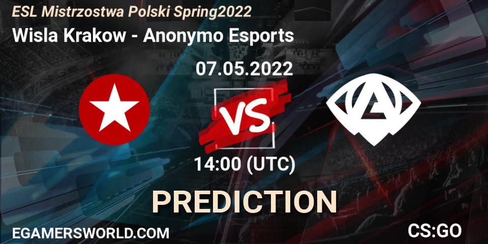 Prognose für das Spiel Wisla Krakow VS Anonymo Esports. 07.05.22. CS2 (CS:GO) - ESL Mistrzostwa Polski Spring 2022