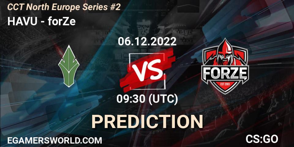 Prognose für das Spiel HAVU VS forZe. 06.12.22. CS2 (CS:GO) - CCT North Europe Series #2