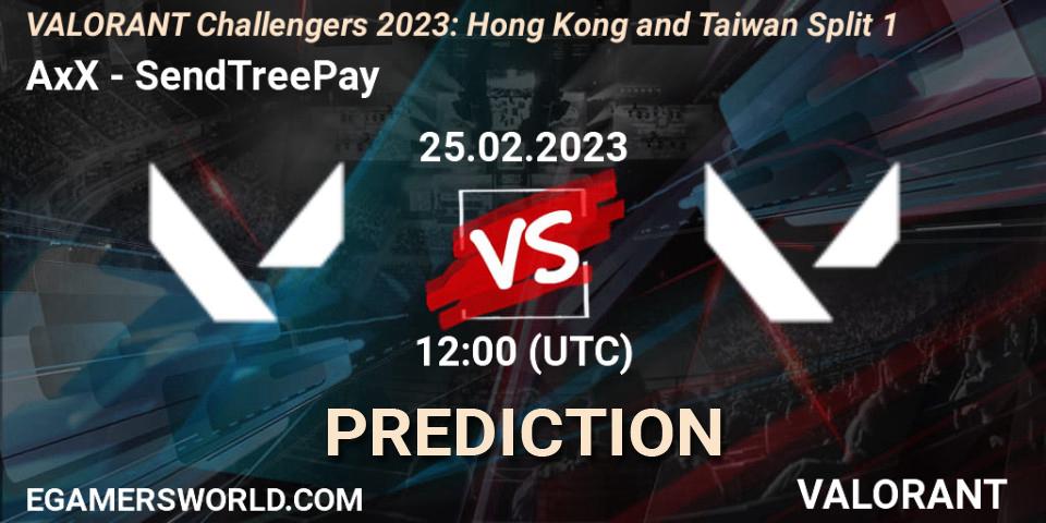 Prognose für das Spiel AxX VS SendTreePay. 25.02.2023 at 10:00. VALORANT - VALORANT Challengers 2023: Hong Kong and Taiwan Split 1