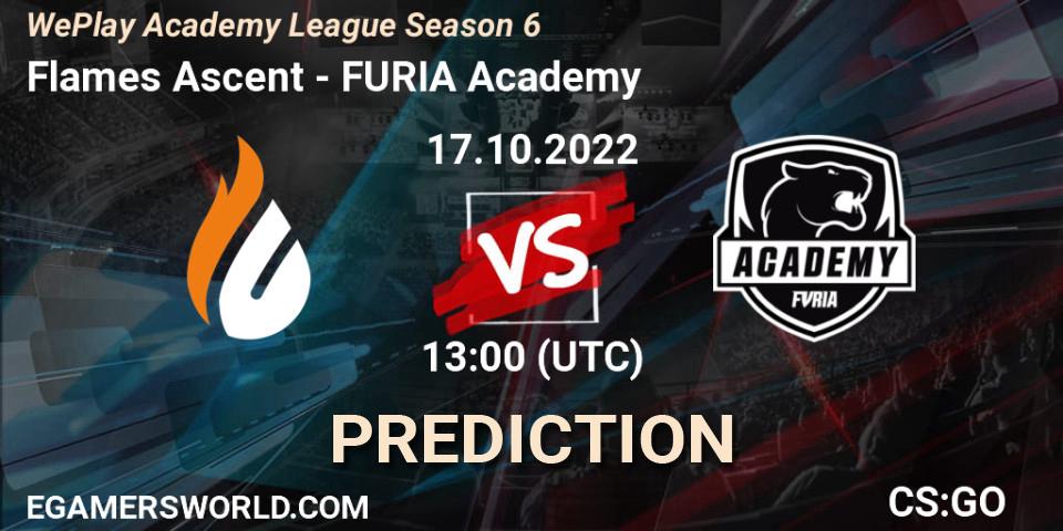 Prognose für das Spiel Flames Ascent VS FURIA Academy. 17.10.2022 at 13:00. Counter-Strike (CS2) - WePlay Academy League Season 6