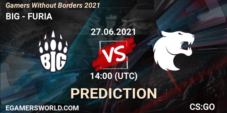 Prognose für das Spiel BIG VS FURIA. 27.06.2021 at 14:00. Counter-Strike (CS2) - Gamers Without Borders 2021