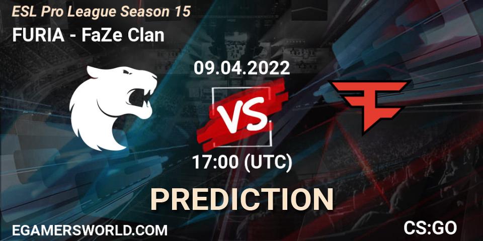 Prognose für das Spiel FURIA VS FaZe Clan. 09.04.22. CS2 (CS:GO) - ESL Pro League Season 15