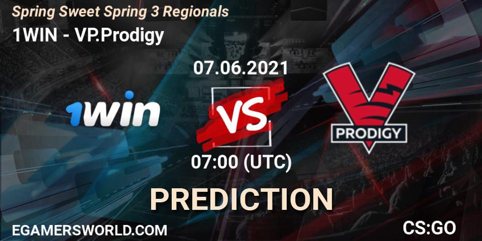 Prognose für das Spiel 1WIN VS VP.Prodigy. 07.06.21. CS2 (CS:GO) - Spring Sweet Spring 3 Regionals