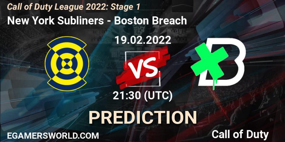 Prognose für das Spiel New York Subliners VS Boston Breach. 19.02.2022 at 21:30. Call of Duty - Call of Duty League 2022: Stage 1