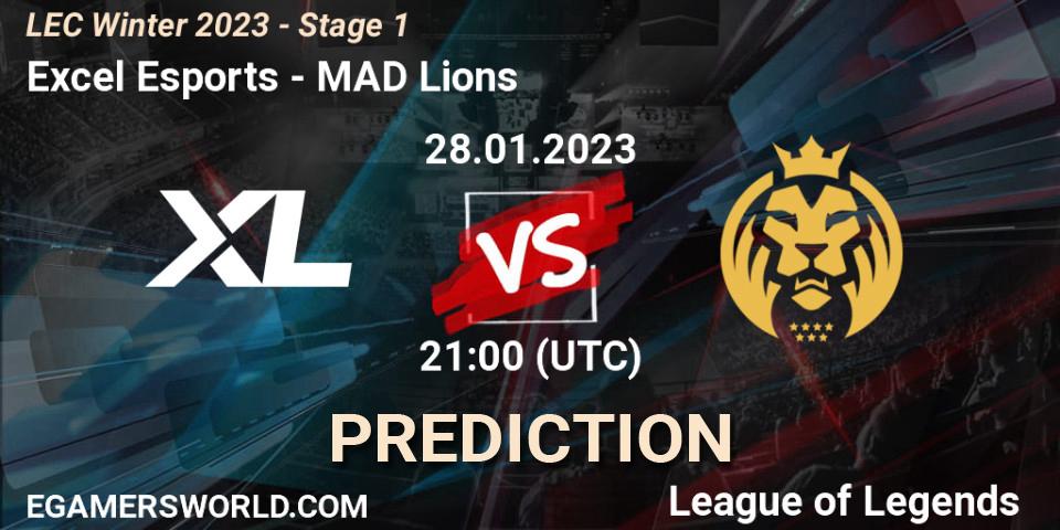 Prognose für das Spiel Excel Esports VS MAD Lions. 28.01.23. LoL - LEC Winter 2023 - Stage 1