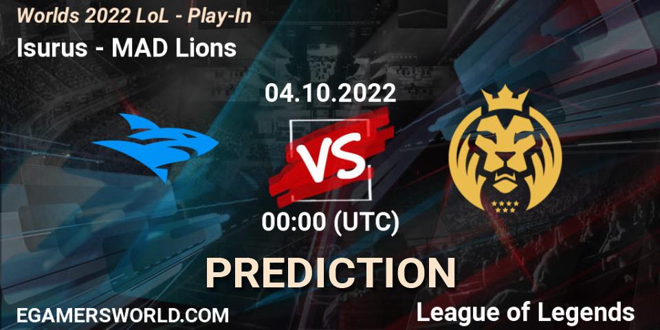 Prognose für das Spiel Isurus VS MAD Lions. 29.09.2022 at 20:00. LoL - Worlds 2022 LoL - Play-In