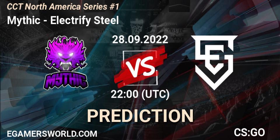 Prognose für das Spiel Mythic VS Electrify Steel. 28.09.2022 at 22:00. Counter-Strike (CS2) - CCT North America Series #1