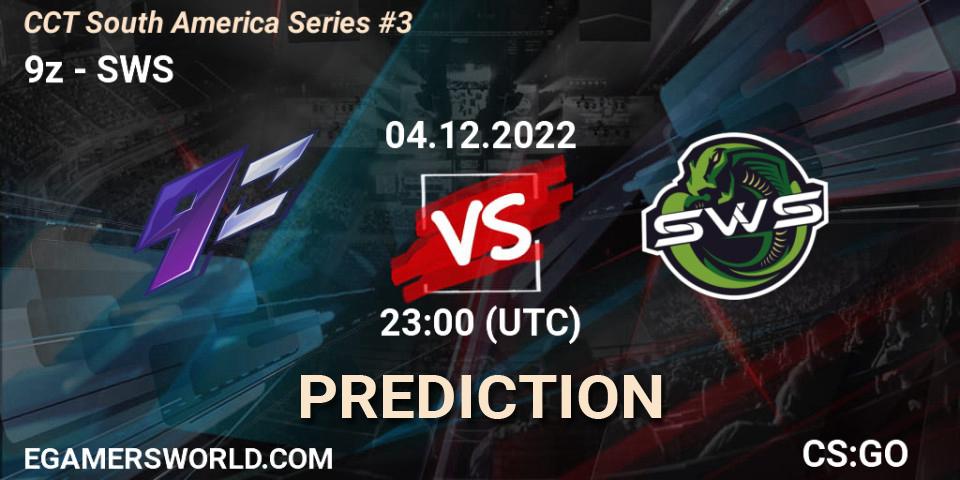 Prognose für das Spiel 9z VS SWS. 04.12.22. CS2 (CS:GO) - CCT South America Series #3