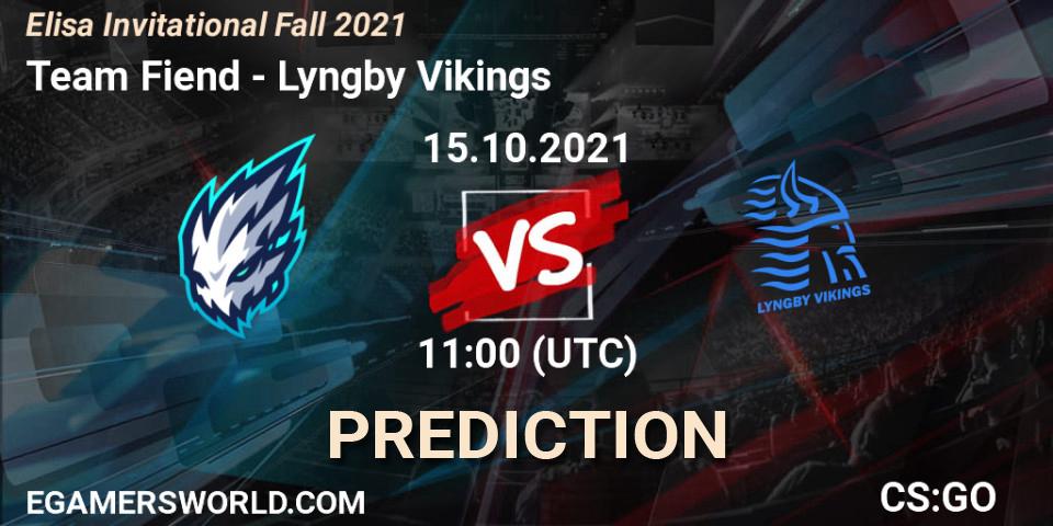 Prognose für das Spiel Team Fiend VS Lyngby Vikings. 15.10.2021 at 11:00. Counter-Strike (CS2) - Elisa Invitational Fall 2021
