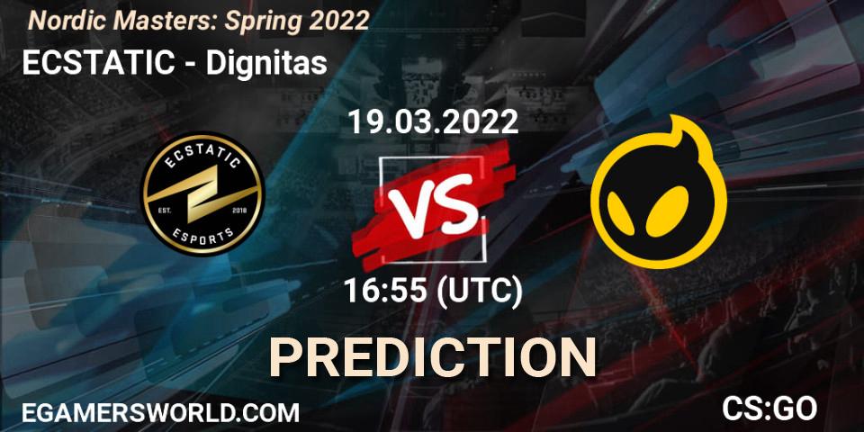 Prognose für das Spiel ECSTATIC VS Dignitas. 19.03.22. CS2 (CS:GO) - Nordic Masters: Spring 2022