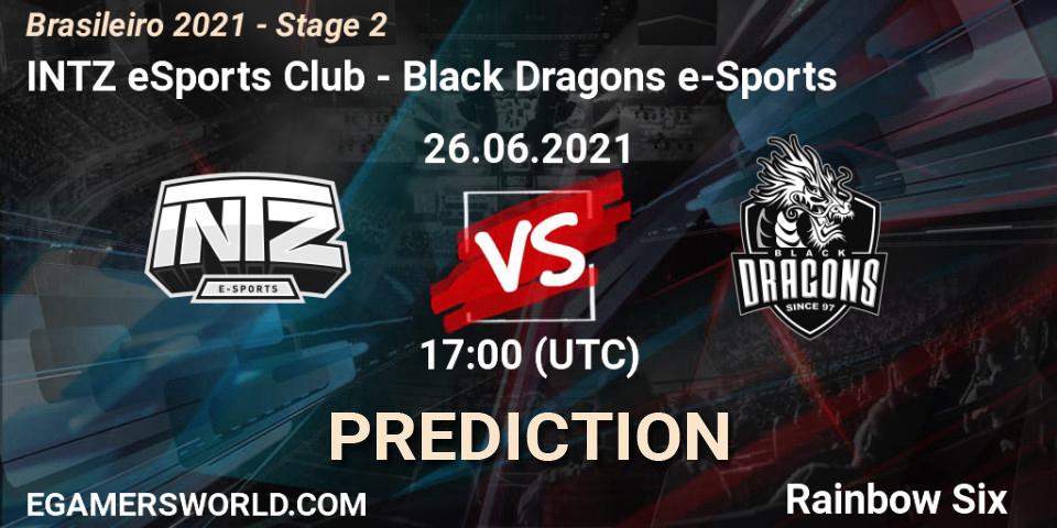 Prognose für das Spiel INTZ eSports Club VS Black Dragons e-Sports. 26.06.21. Rainbow Six - Brasileirão 2021 - Stage 2