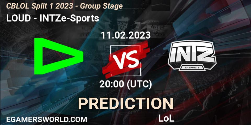 Prognose für das Spiel LOUD VS INTZ e-Sports. 11.02.2023 at 20:15. LoL - CBLOL Split 1 2023 - Group Stage