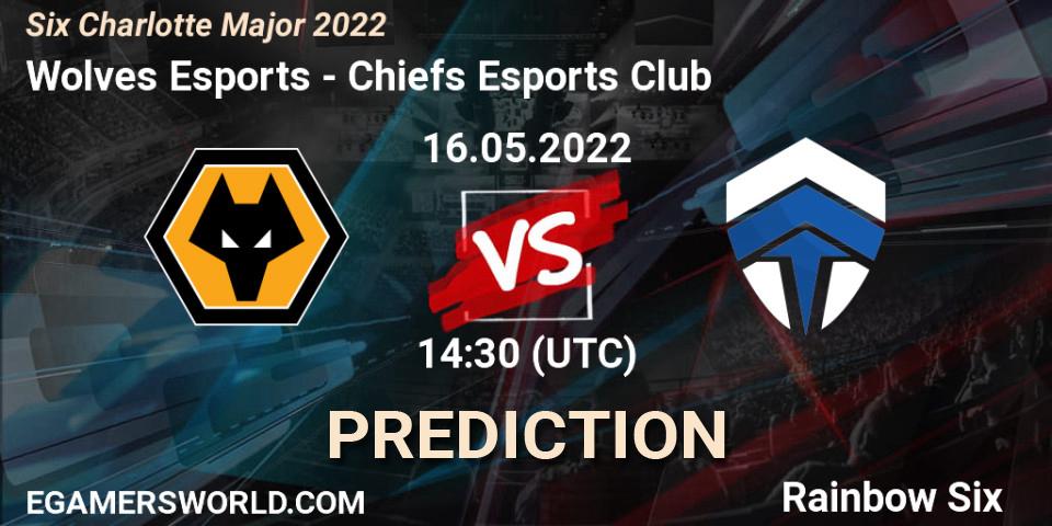 Prognose für das Spiel Wolves Esports VS Chiefs Esports Club. 16.05.2022 at 14:30. Rainbow Six - Six Charlotte Major 2022