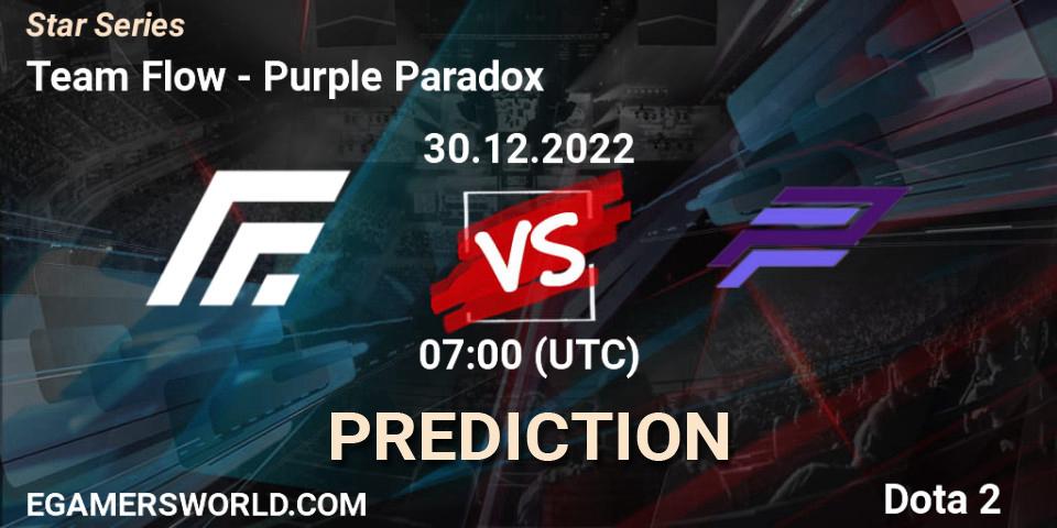 Prognose für das Spiel Team Flow VS Purple Paradox. 30.12.2022 at 07:09. Dota 2 - Star Series