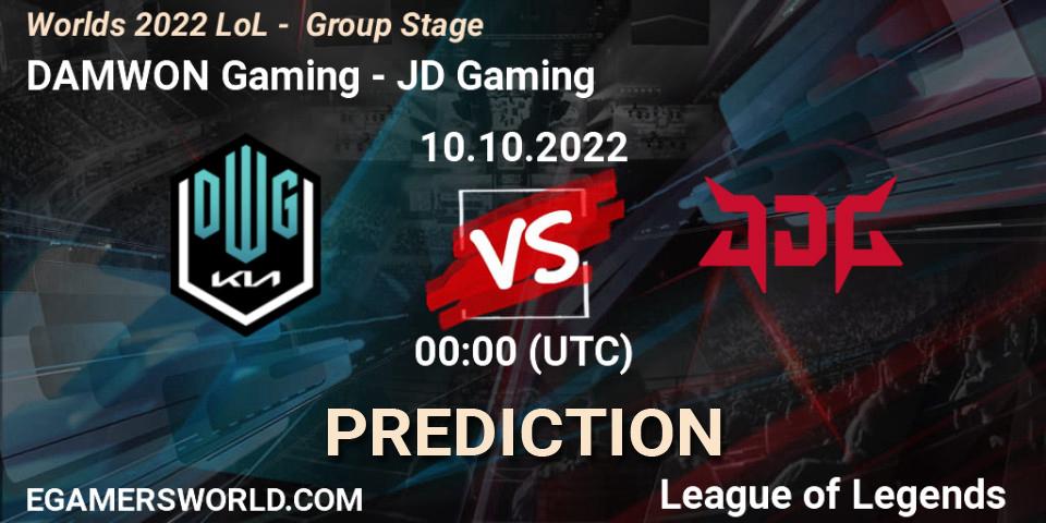 Prognose für das Spiel DAMWON Gaming VS JD Gaming. 09.10.2022 at 02:15. LoL - Worlds 2022 LoL - Group Stage