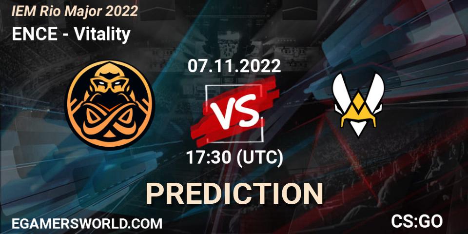 Prognose für das Spiel ENCE VS Vitality. 07.11.2022 at 17:30. Counter-Strike (CS2) - IEM Rio Major 2022