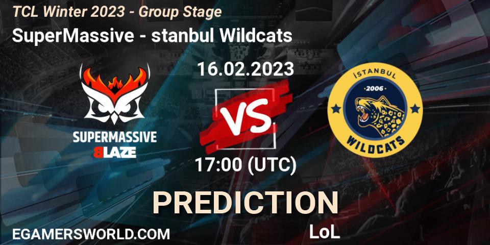Prognose für das Spiel SuperMassive VS İstanbul Wildcats. 02.03.23. LoL - TCL Winter 2023 - Group Stage