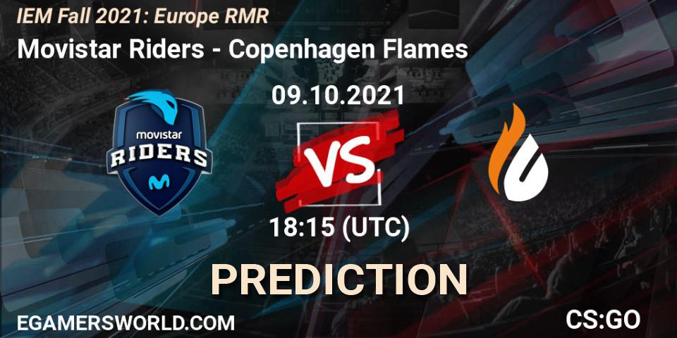 Prognose für das Spiel Movistar Riders VS Copenhagen Flames. 09.10.21. CS2 (CS:GO) - IEM Fall 2021: Europe RMR