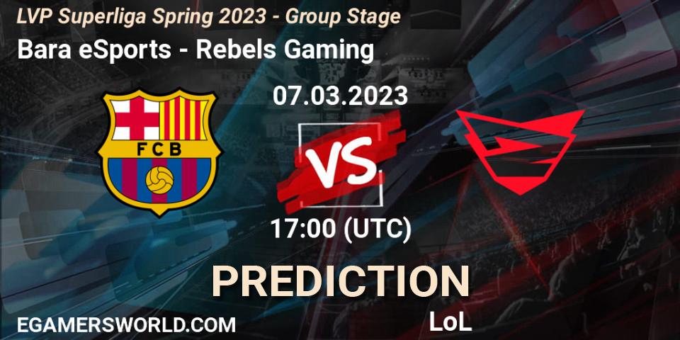Prognose für das Spiel Barça eSports VS Rebels Gaming. 07.03.2023 at 21:00. LoL - LVP Superliga Spring 2023 - Group Stage