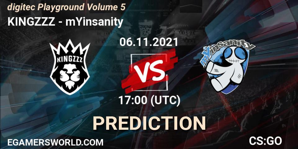 Prognose für das Spiel KINGZZZ VS mYinsanity. 06.11.2021 at 17:10. Counter-Strike (CS2) - digitec Playground Volume 5 