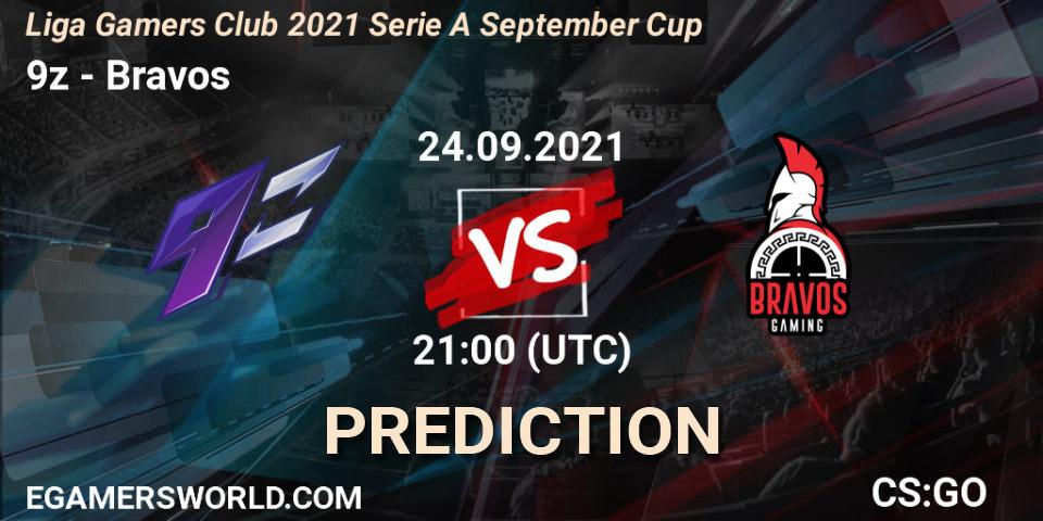 Prognose für das Spiel 9z VS Bravos. 24.09.21. CS2 (CS:GO) - Liga Gamers Club 2021 Serie A September Cup