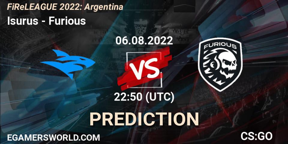 Prognose für das Spiel Isurus VS Furious. 06.08.2022 at 23:05. Counter-Strike (CS2) - FiReLEAGUE 2022: Argentina