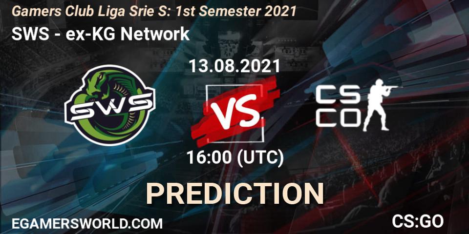 Prognose für das Spiel SWS VS ex-KG Network. 13.08.2021 at 16:00. Counter-Strike (CS2) - Gamers Club Liga Série S: 1st Semester 2021