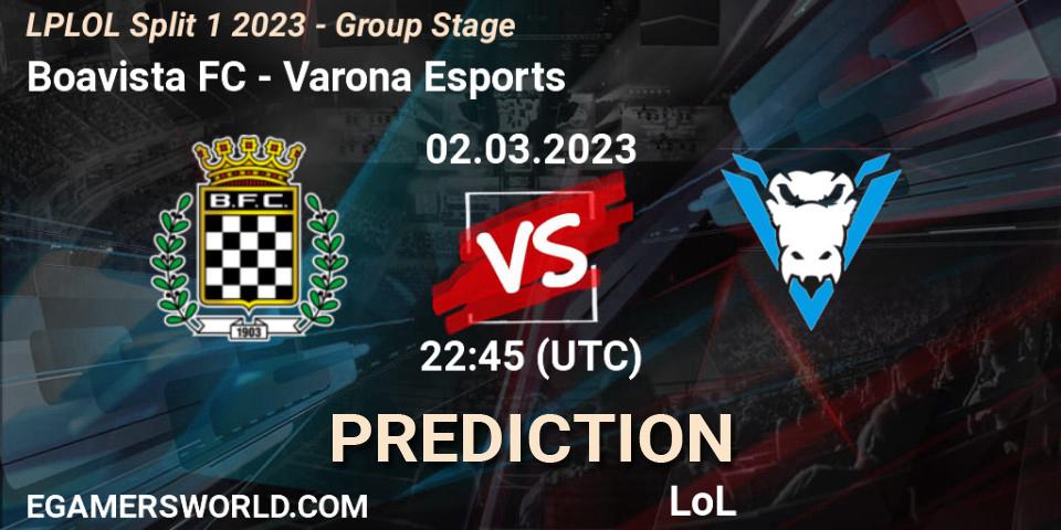 Prognose für das Spiel Boavista FC VS Varona Esports. 02.03.2023 at 22:45. LoL - LPLOL Split 1 2023 - Group Stage
