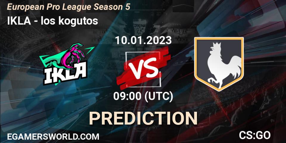 Prognose für das Spiel IKLA VS los kogutos. 10.01.23. CS2 (CS:GO) - European Pro League Season 5