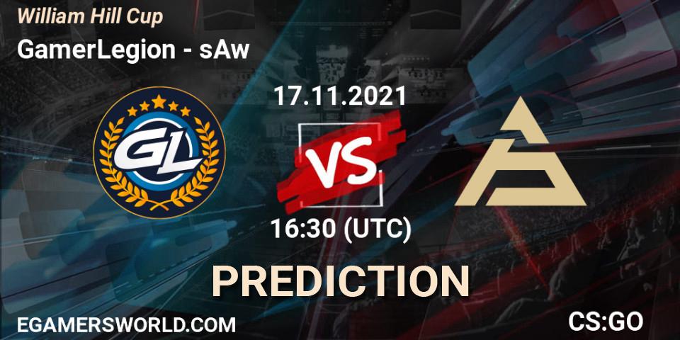 Prognose für das Spiel GamerLegion VS sAw. 17.11.21. CS2 (CS:GO) - William Hill Cup