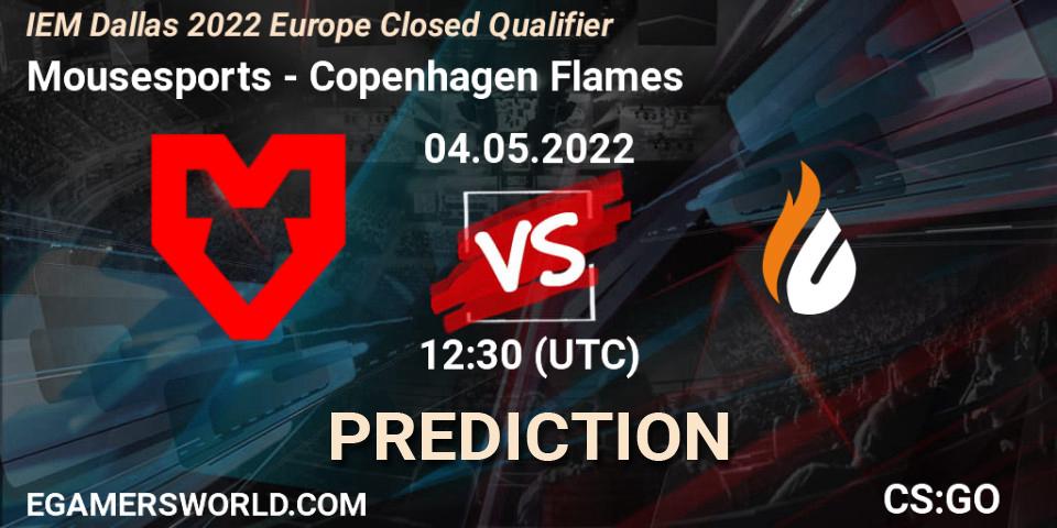 Prognose für das Spiel Mousesports VS Copenhagen Flames. 04.05.2022 at 12:30. Counter-Strike (CS2) - IEM Dallas 2022 Europe Closed Qualifier