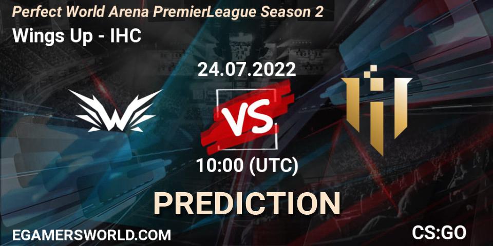 Prognose für das Spiel Wings Up VS IHC. 24.07.22. CS2 (CS:GO) - Perfect World Arena Premier League Season 2
