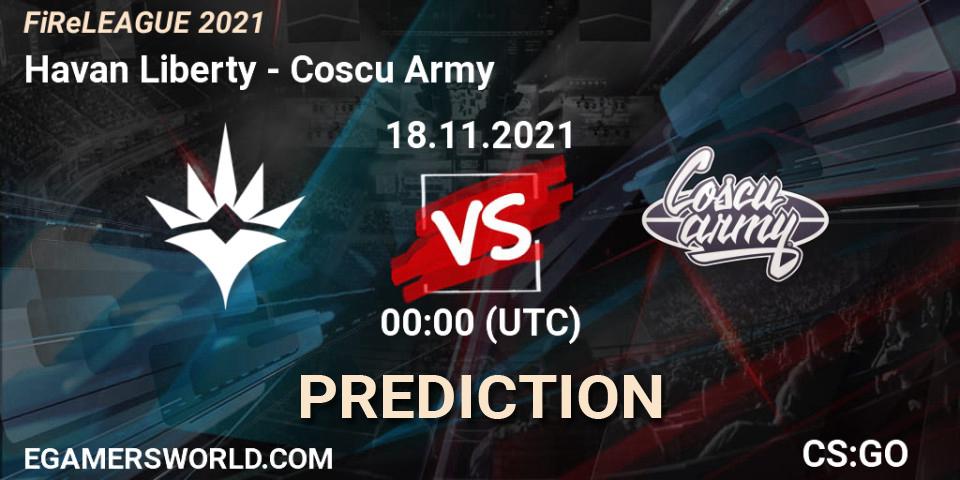 Prognose für das Spiel Havan Liberty VS Coscu Army. 18.11.21. CS2 (CS:GO) - FiReLEAGUE 2021