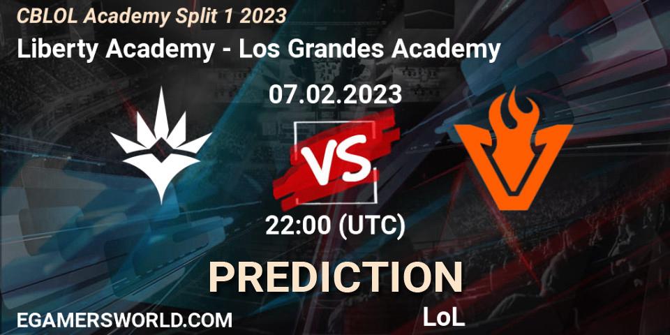 Prognose für das Spiel Liberty Academy VS Los Grandes Academy. 07.02.23. LoL - CBLOL Academy Split 1 2023