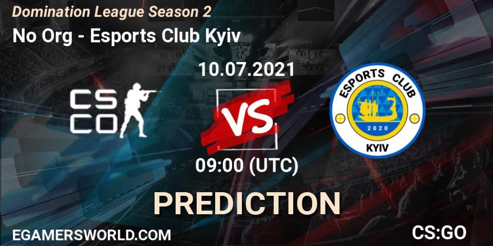 Prognose für das Spiel No Org VS Esports Club Kyiv. 10.07.2021 at 09:00. Counter-Strike (CS2) - Domination League Season 2