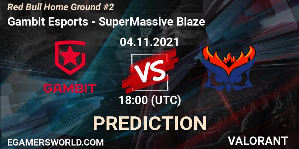 Prognose für das Spiel Gambit Esports VS SuperMassive Blaze. 04.11.2021 at 17:00. VALORANT - Red Bull Home Ground #2