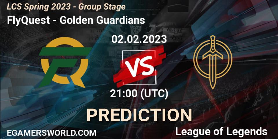 Prognose für das Spiel FlyQuest VS Golden Guardians. 02.02.23. LoL - LCS Spring 2023 - Group Stage
