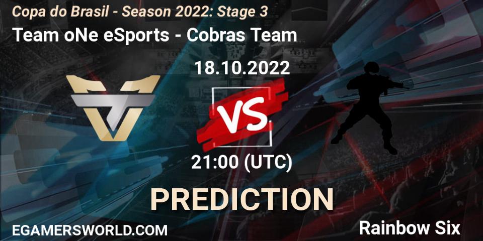Prognose für das Spiel Team oNe eSports VS Cobras Team. 18.10.22. Rainbow Six - Copa do Brasil - Season 2022: Stage 3