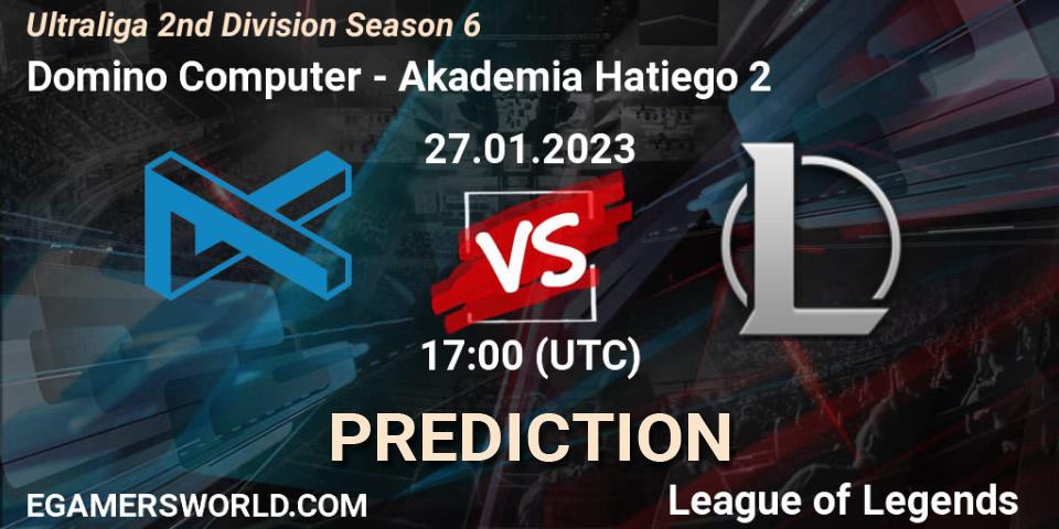Prognose für das Spiel Domino Computer VS Akademia Hatiego 2. 27.01.2023 at 17:00. LoL - Ultraliga 2nd Division Season 6